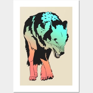 Colorful Wolf Posters and Art